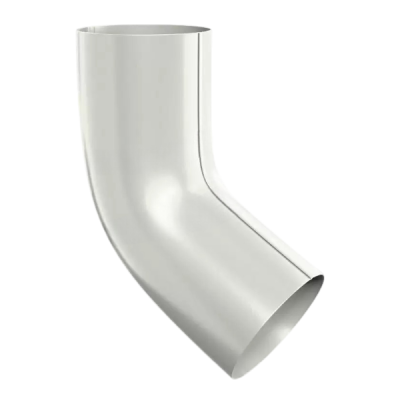 Колено трубы МП т-белый 9010 (фото)