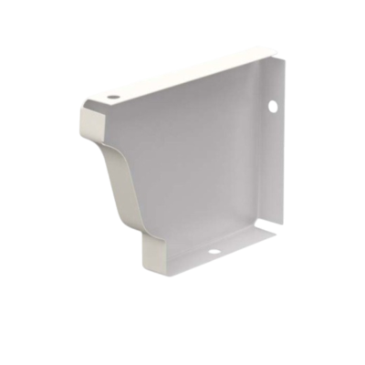 Заглушка желоба Бюджет лев 120х86 ПЭ-019003 бел (фото)