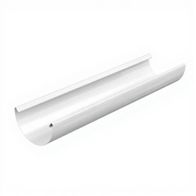 Желоб водост D185*3000 белый 9003 (фото)