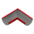 Угол желоба D185 ПЭ-01-3011 Коричнево-красный-0.5 (фото)
