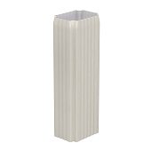 Труба водосточная 76*102*3000 (ПЭ-01-9003-0,5) бел (фото)