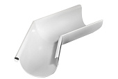 Угол желоба наруж 135 гр D125 (ОЦ-01-9010-0,7) бел (фото)