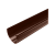 Желоб водосточный 130мм MUROL корич., 3м (фото)