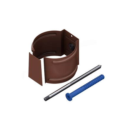 Держатель трубы на кирпич D90 (RAL 8017) (фото)