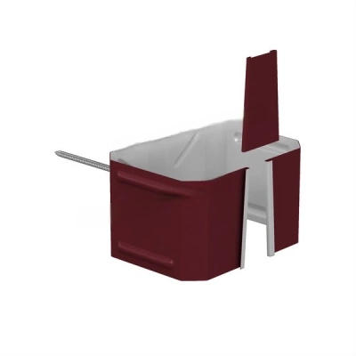 Кронштейн трубы на кирпич прямоугольный РЕвишневый (фото)