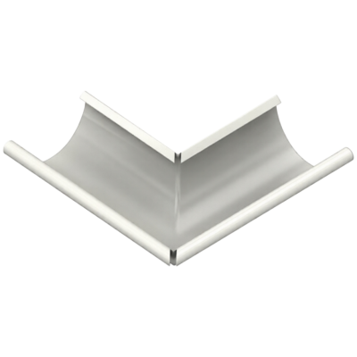 Угол желоба наружний ПЛ-9010 бел (фото)