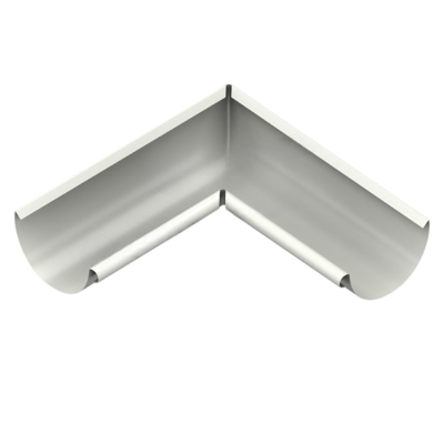 Угол желоба внутренний МП т-белый 9010 (фото)