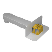 ПВХ воронка парапетная TERMOCLIP 65х100 мм, длина 550 мм с отводом Ø100 мм (фото)