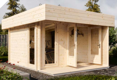 Садовый дом 10 куб (Комфорт) - брус 44 мм (фото)