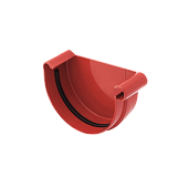 Заглушка желоба прав. 125мм красн. (фото)