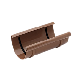 Муфта желоба 100мм корич. (фото)