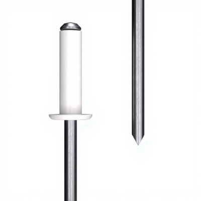 Заклепка 3,2х8 комбинированная (белая) (фото)