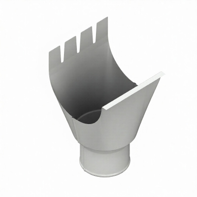 Воронка выпускная 125*90 9003 белый (фото)