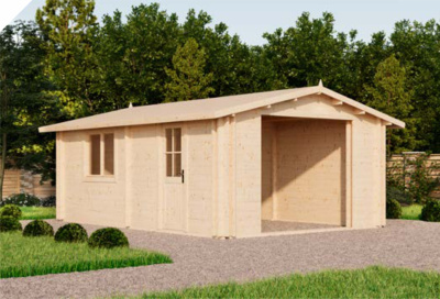 Гараж 20 (Стандарт) - брус 44 мм (фото)