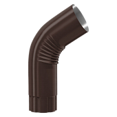 Колено трубы D150 ПЭ-01-ОН МП Проект корич 8017 (фото)